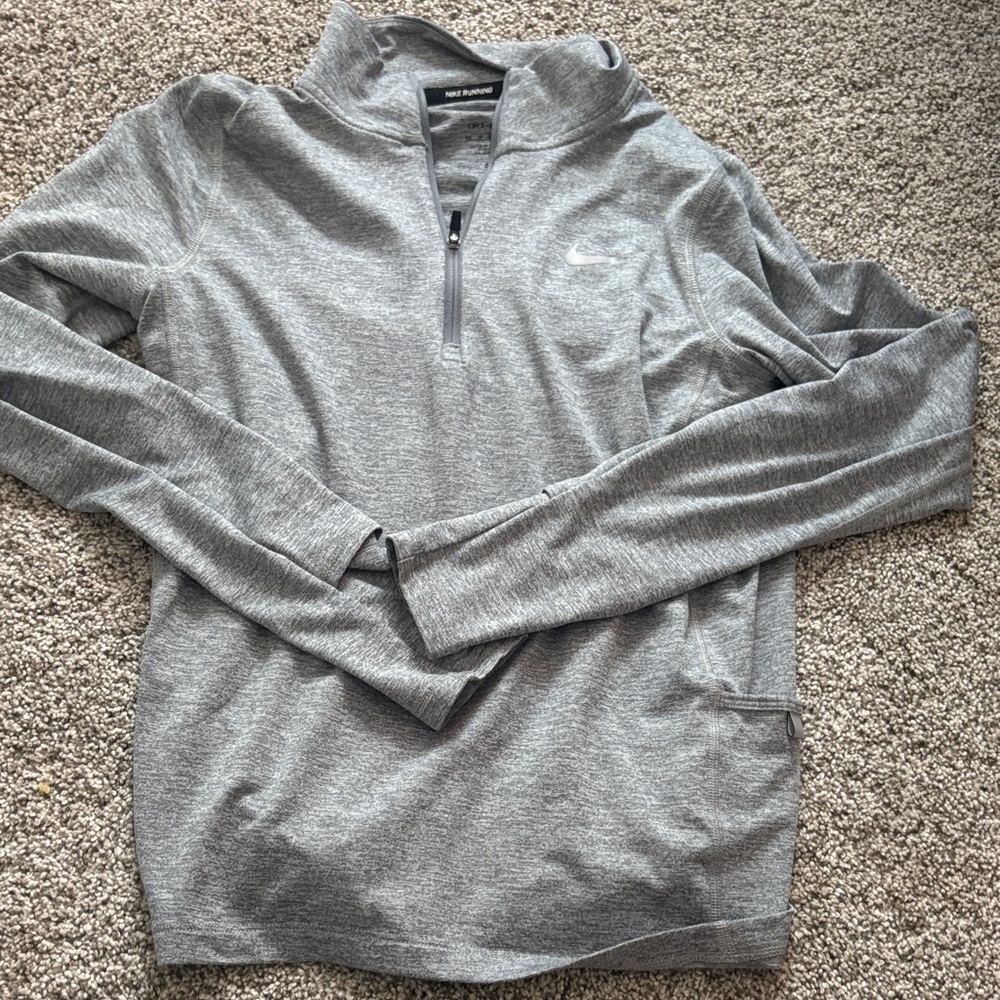 Nike womens Zip-Up Gray Sweater